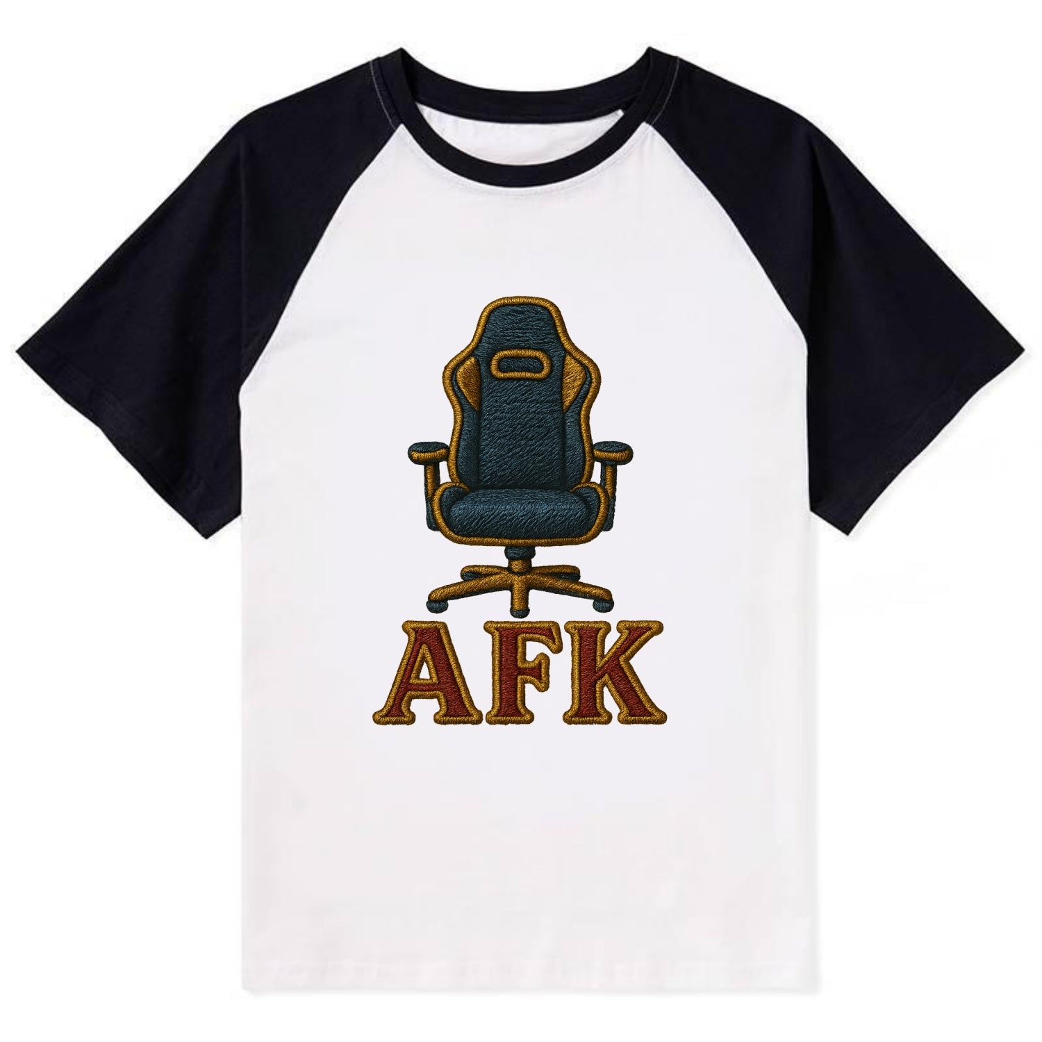 AFK   - Contrast Raglan T-shirt - Black