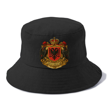 Albania Double Eagle Emblem  - Bucket Hat - Black