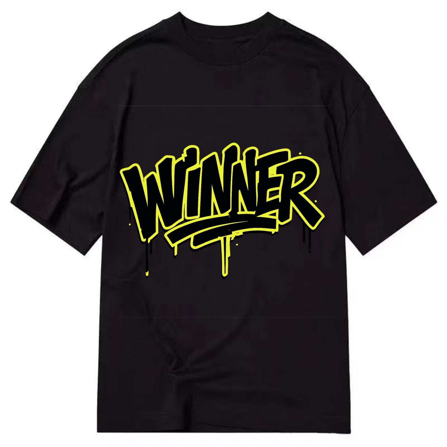 Bold typography design - "WINNER" - victorious mindset, champion - Classic T-shirt - Black