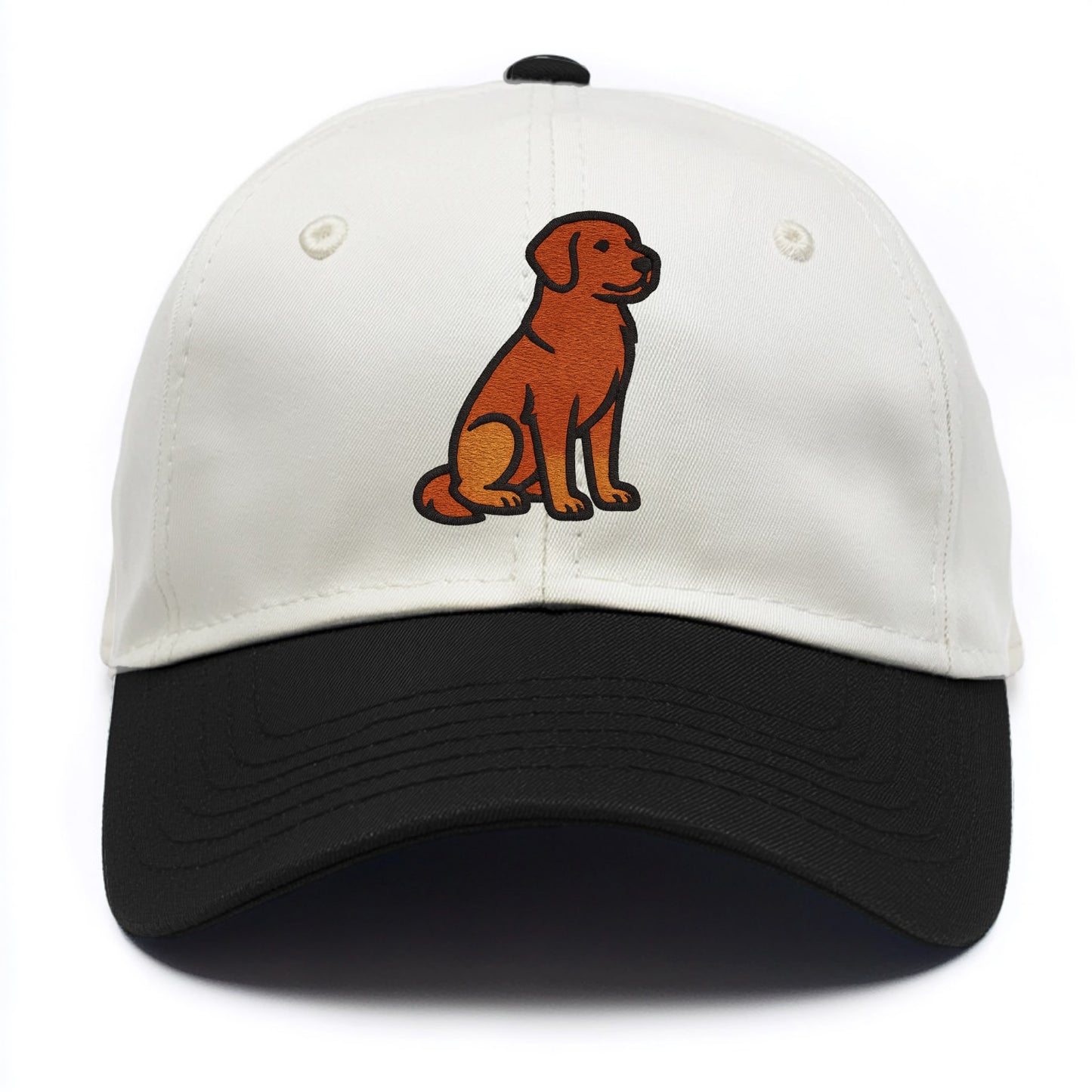 Nova Scotia Duck Tolling Retriever - Red embroidered pose - Two Tone Cap - Black