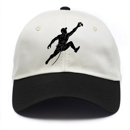 Rock wall climber reaching hold - Two Tone Cap - Black