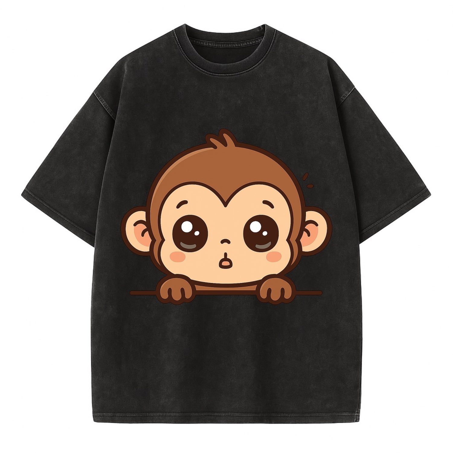 Baby Monkey  - Vintage T-shirt - Black