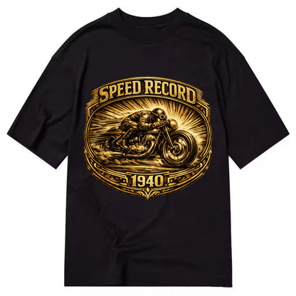 Speed Record Racer - Classic T-shirt - Black