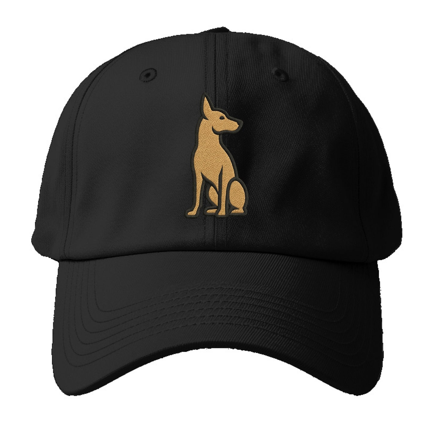 Pharaoh Hound - Tan colored sitting pose Baseball Cap For Big Heads - Black