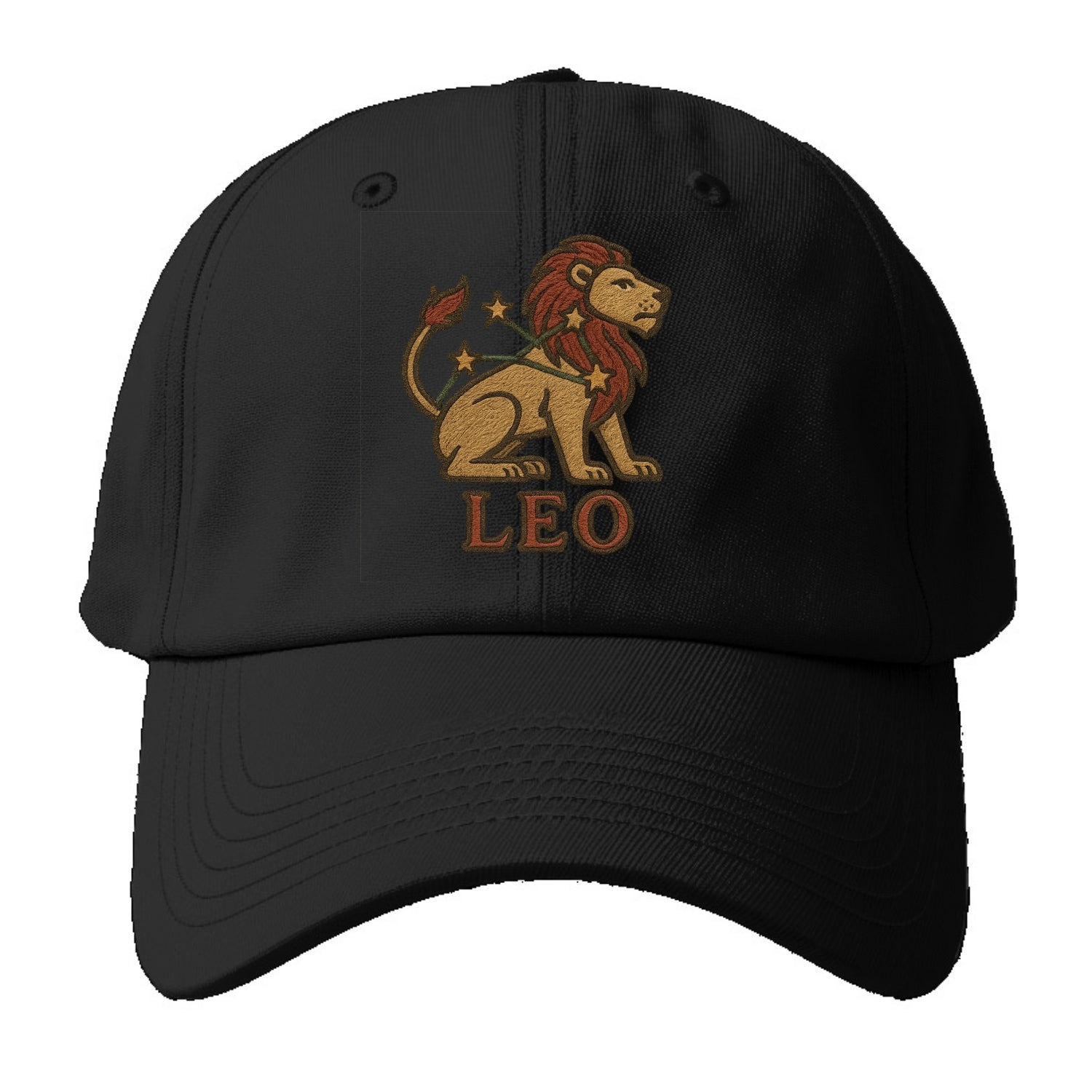 Leo Lion  - Baseball Cap For Big Heads - Black
