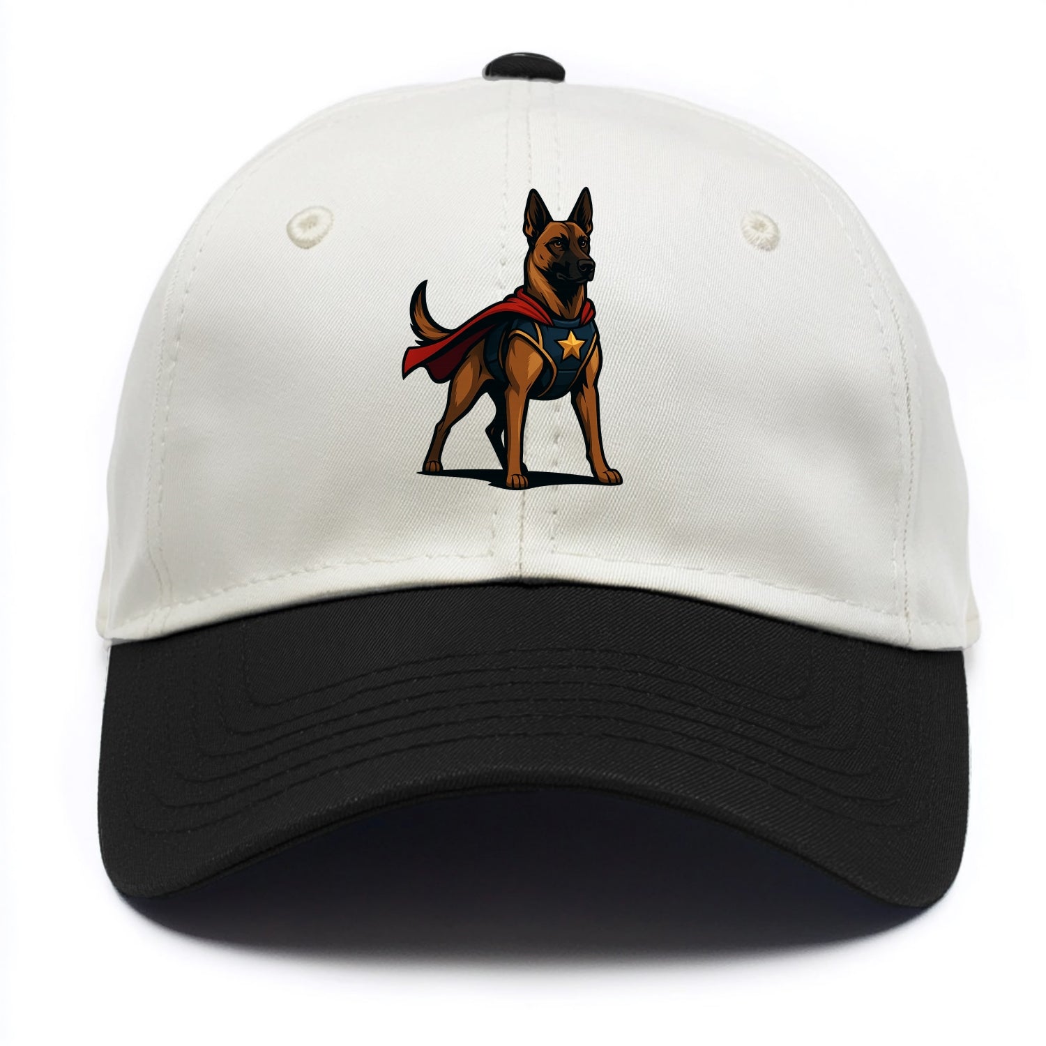 Belgian Malinois Guardian Hero  - Two Tone Cap - Black