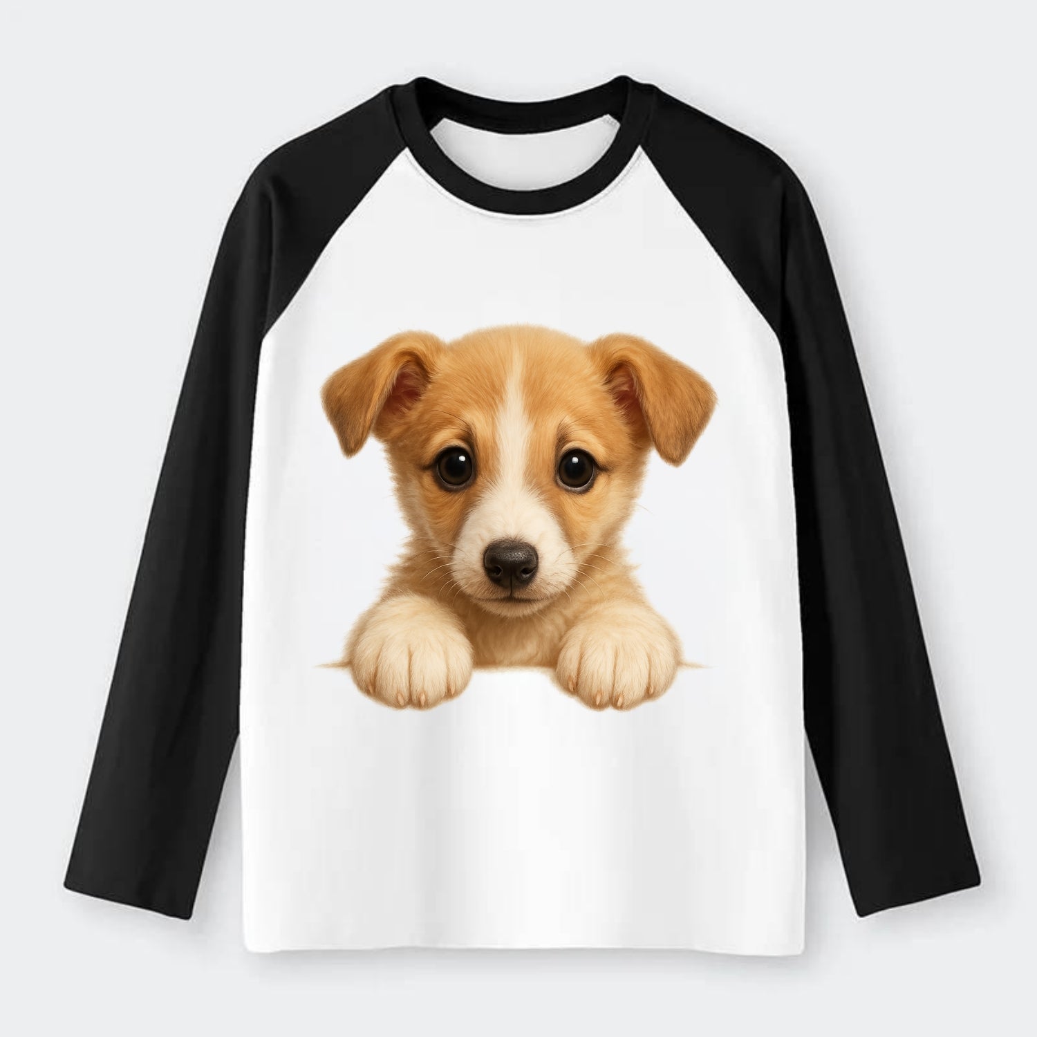 Whippet  - Raglan Long Sleeve T-Shirt - Black