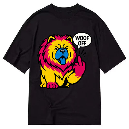 Chow Chow with lion mane and blue-black tongue, fluffy dignified paw up with sass - Classic T-shirt