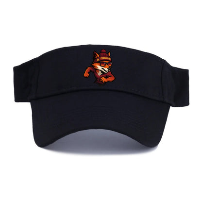 Washington Fox wearing Commanders beanie with Capitol patch and wayfarer sunglasses - Visor - Black