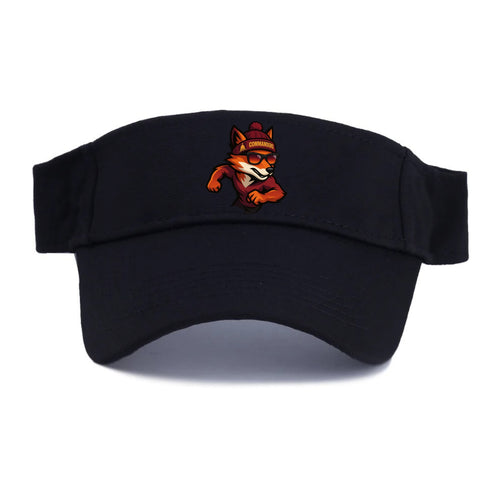 Washington Fox wearing Commanders beanie with Capitol patch and wayfarer sunglasses - Visor