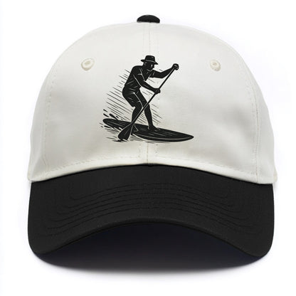Stand-up paddleboarder on calm water - Two Tone Cap - Black