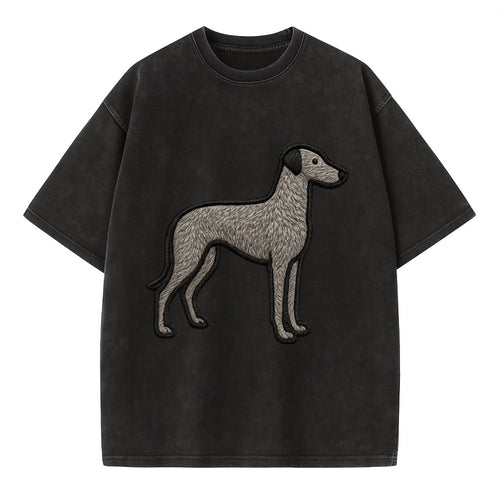 Scottish Deerhound - Trendy hound silhou - Vintage T-shirt