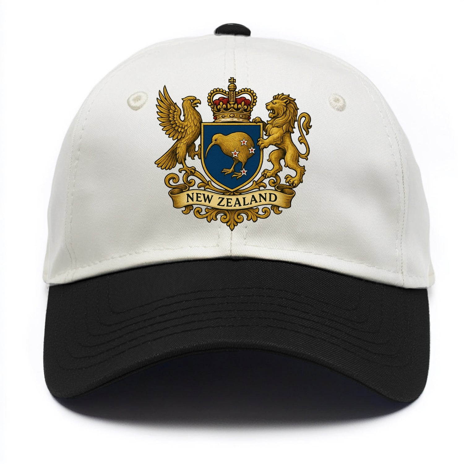 New Zealand Heritage Badge  - Two Tone Cap - Black