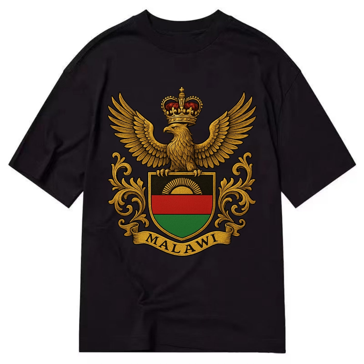 Malawi Royal Logo  - Classic T-shirt - Black