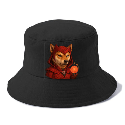 Shiba Inu Scarlet Witch  - Bucket Hat - Black