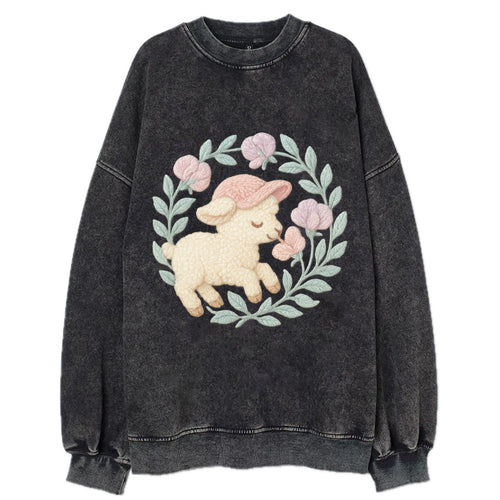 Lamb Sweet Peas - Vintage Sweatshirt