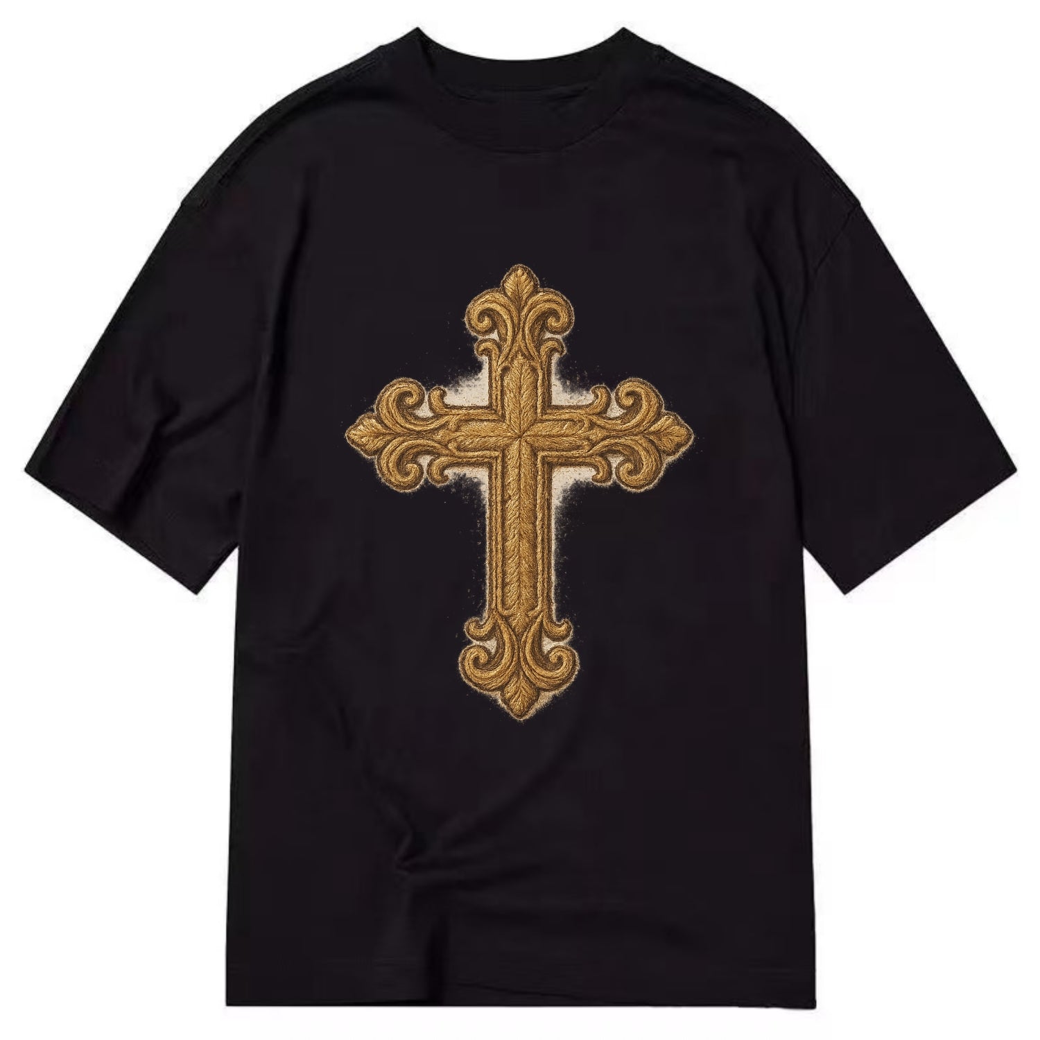 Baroque Cross  - Classic T-shirt - Black