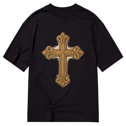 Baroque Cross  - Classic T-shirt - Black