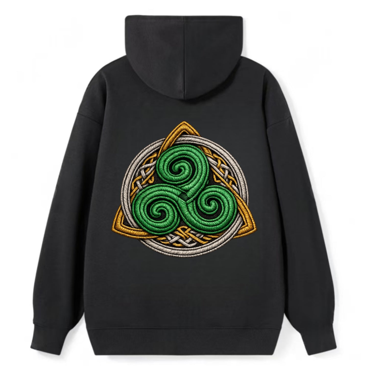 Spiral Knot Triskele - Classic Pullover Hoodie - Black