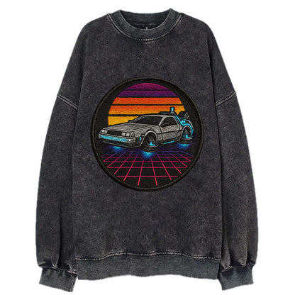 Retro Future - Vintage Sweatshirt - Black