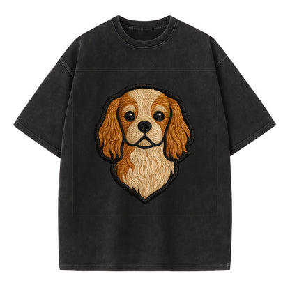 Cavalier King Charles Spaniel - Modern g - Vintage T-shirt - Black