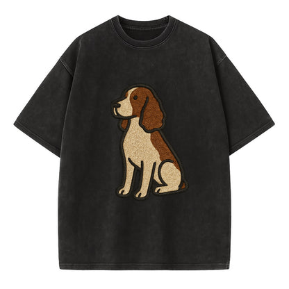 English Springer Spaniel - Modern spanie - Vintage T-shirt - Black