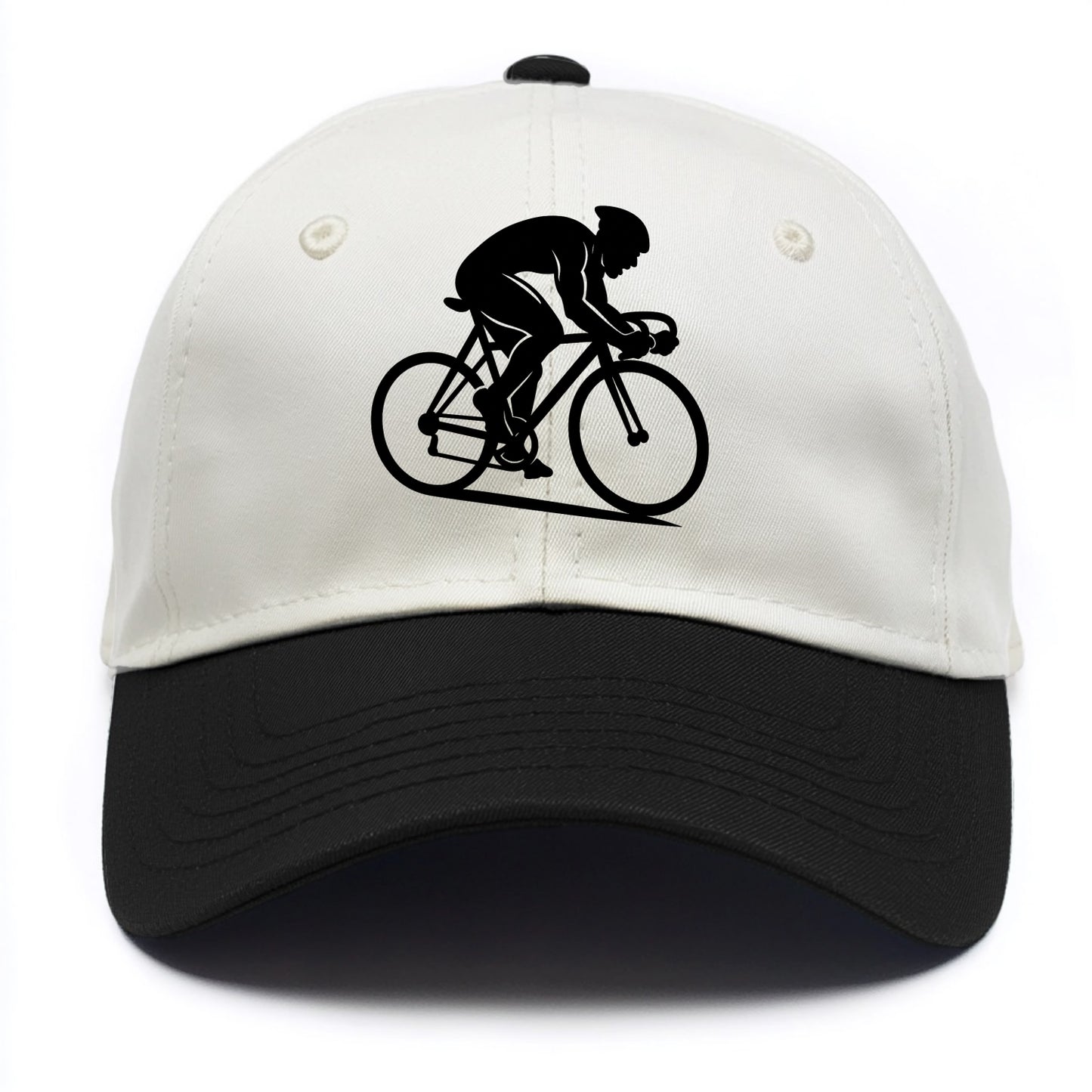 Sprint cyclist racing stance - Two Tone Cap - Black