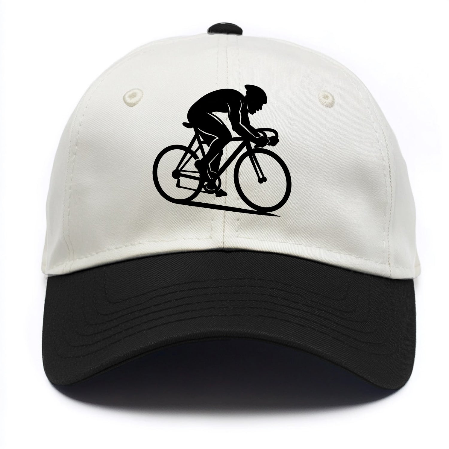 Sprint cyclist racing stance - Two Tone Cap - Black