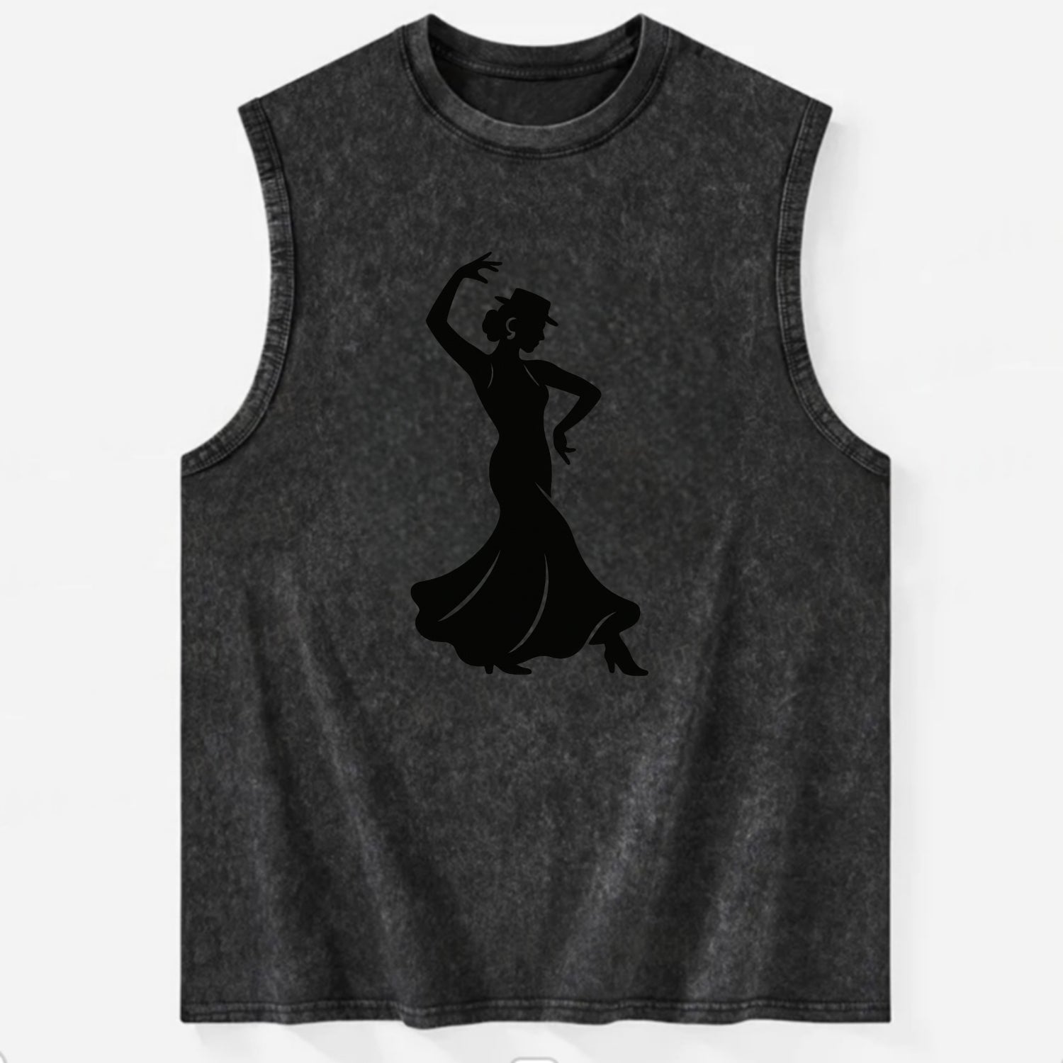 Flamenco dancer passionate stance - Vintage Washed Tank - Black