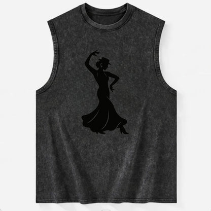 Flamenco dancer passionate stance - Vintage Washed Tank - Black