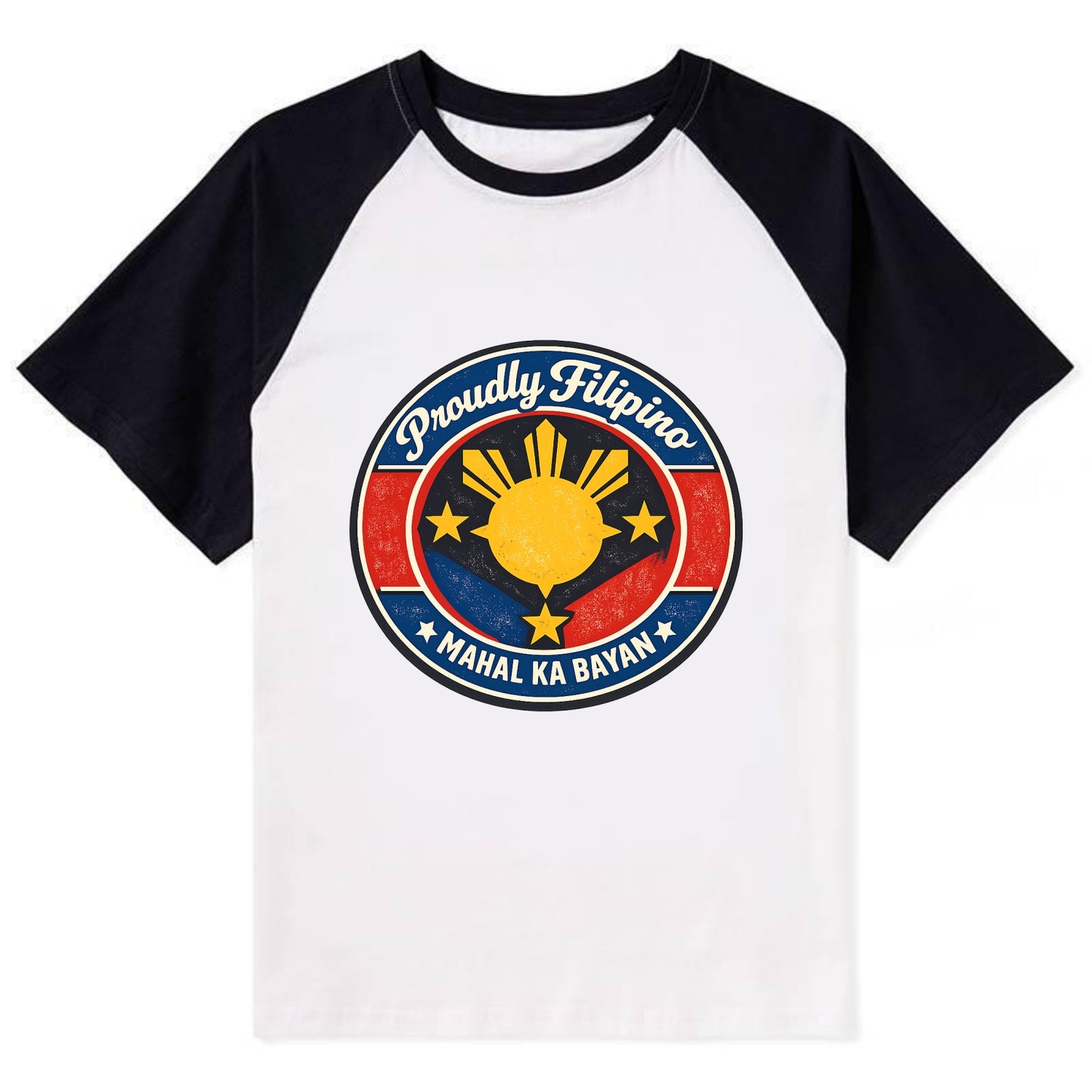 Radiant Philippine Heritage - Contrast Raglan T-shirt - Black