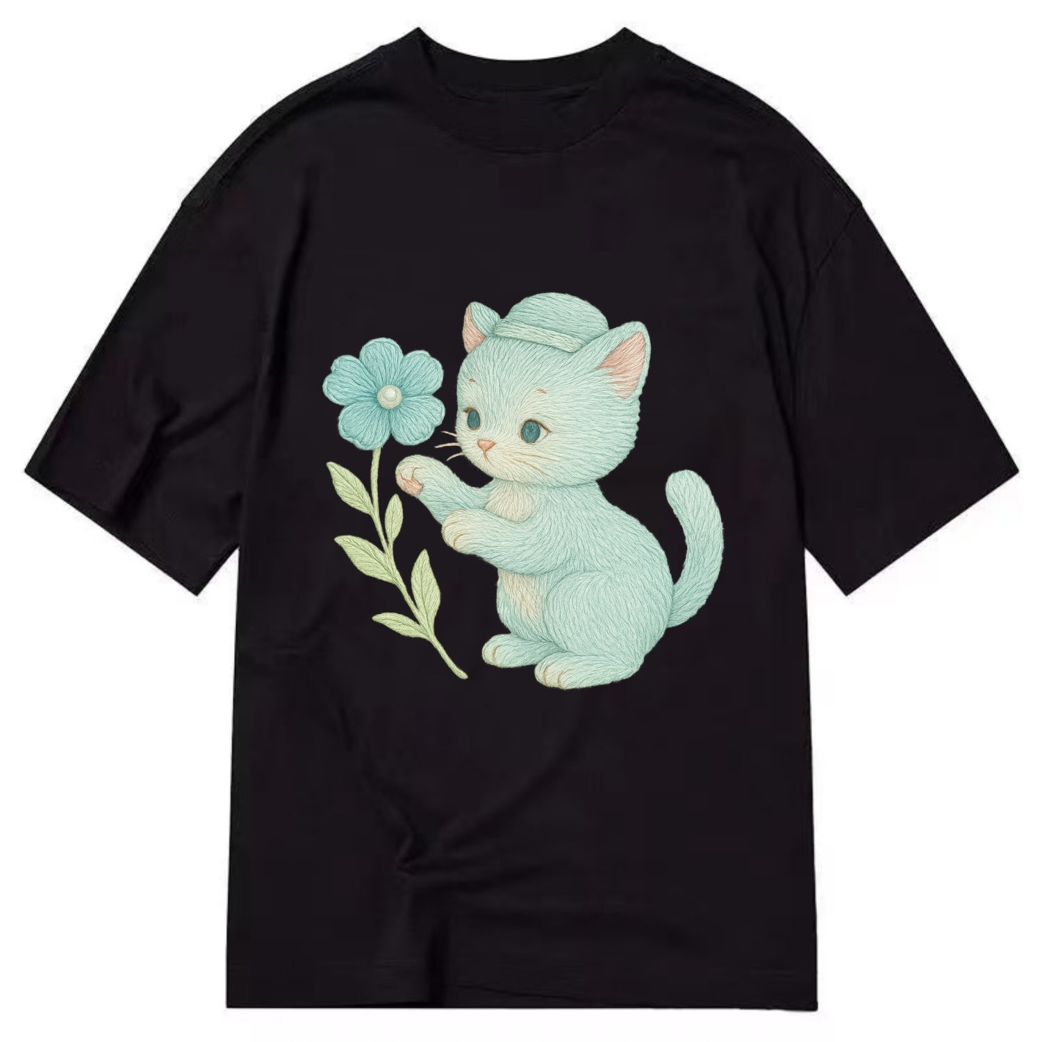 Aqua Kitten - Classic T-shirt - Black