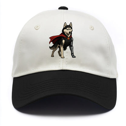 Siberian Husky Winter Soldier  - Two Tone Cap - Black