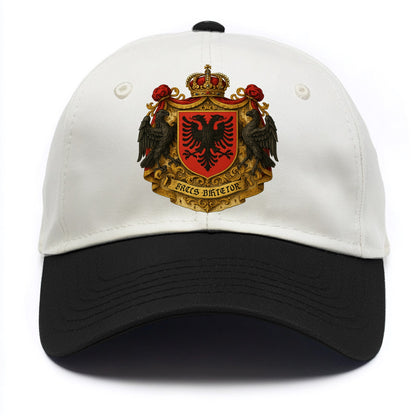 Albania Double Eagle Emblem  - Two Tone Cap - Black
