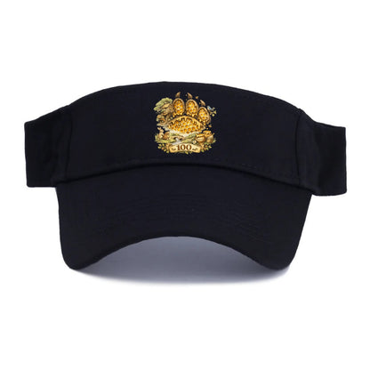 HONEY PAW | Bear paw print filled with honeycomb | Sticky evidence | Forest treasure hunter - Visor - Black