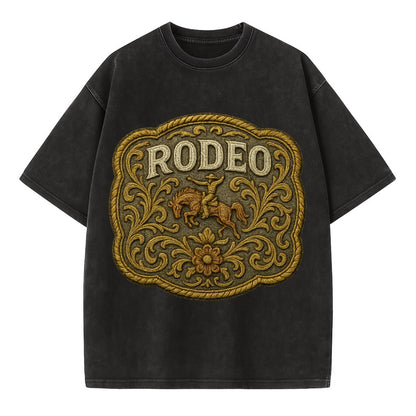 Rodeo Buckle  - Vintage T-shirt - Black