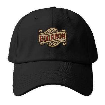 Bourbon Label  - Baseball Cap For Big Heads - Black