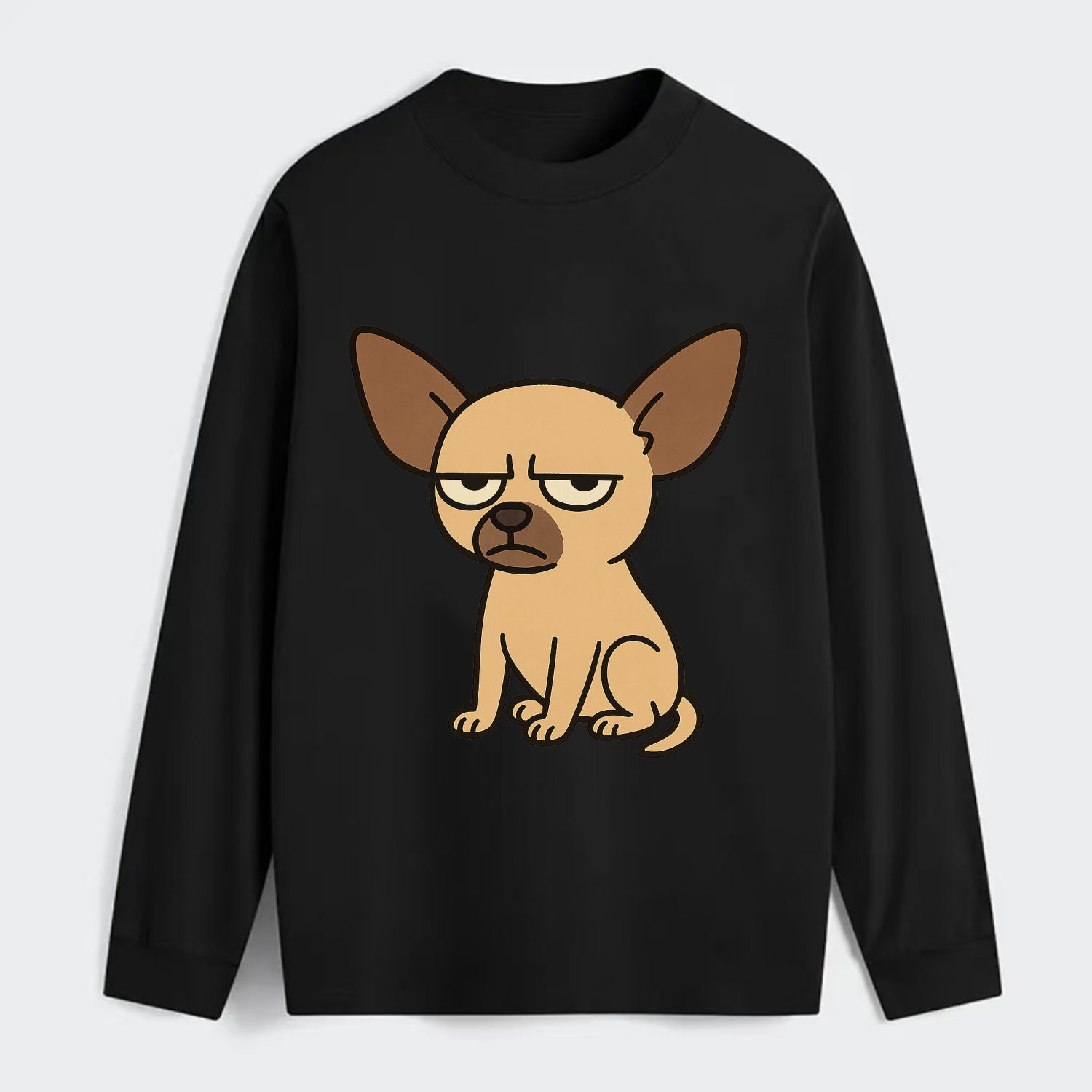 The Chihuahua Judging Silently - Classic Long Sleeve Shirt - Black