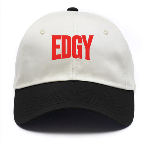 Bold typography design - EDGY - pushing boundaries, unconventional - Two Tone Cap