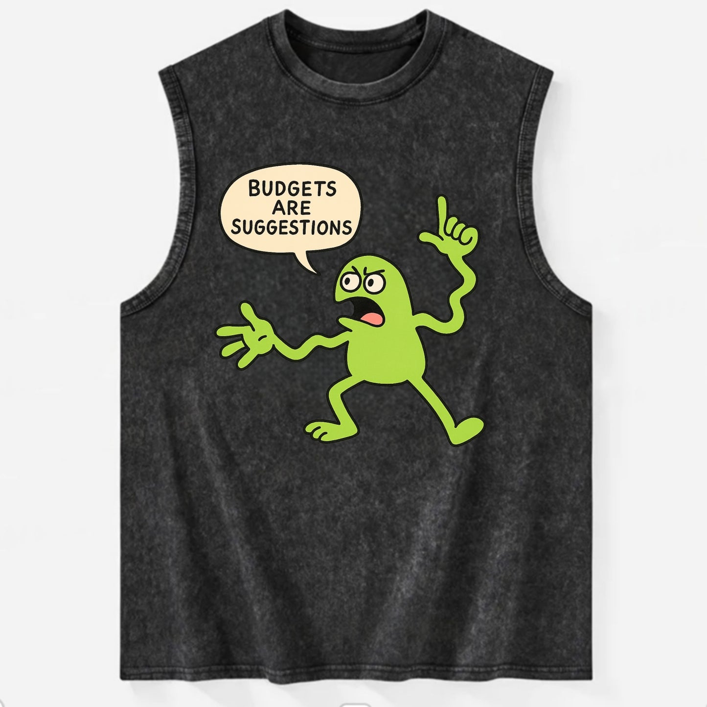 BUDGETS ARE SUGGESTIONS | Rebellious calculator - Vintage Washed Tank - Black