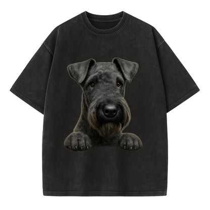 Kerry Blue Terrier  - Vintage T-shirt - Black