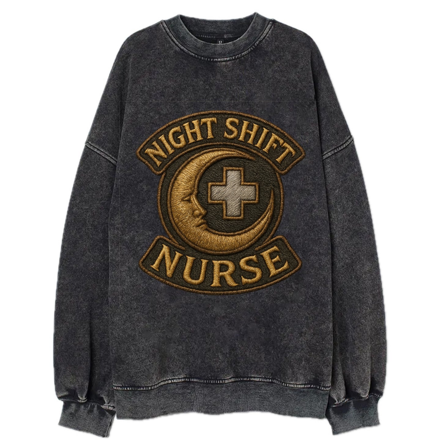 Night Shift Nurse  - Vintage Sweatshirt - Black