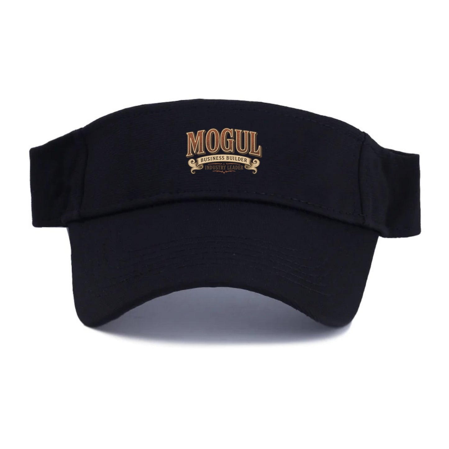 Bold typography design - "MOGUL" - business builder, industry leader - Visor - Black