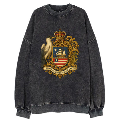 Liberia Pepper Bird Emblem  - Vintage Sweatshirt - Black