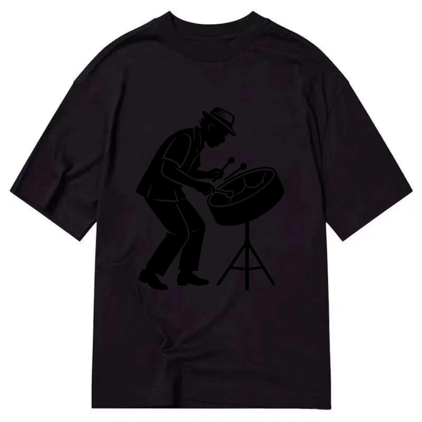 Steel drum player Caribbean rhythm - Classic T-shirt - Black