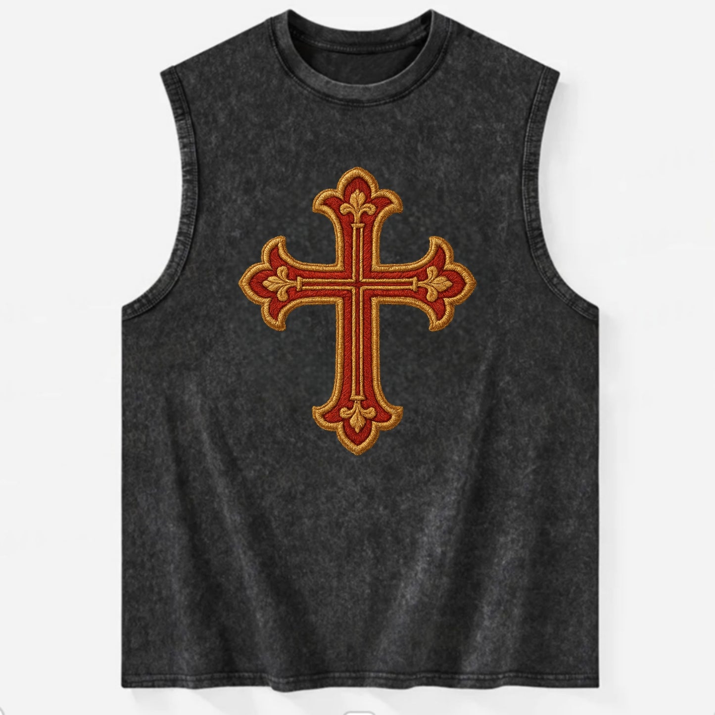 Armenian Cross - Vintage Washed Tank - Black
