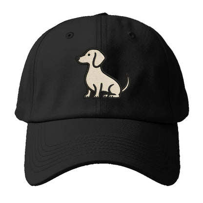 Dachshund - Long body profile view - Baseball Cap - Black