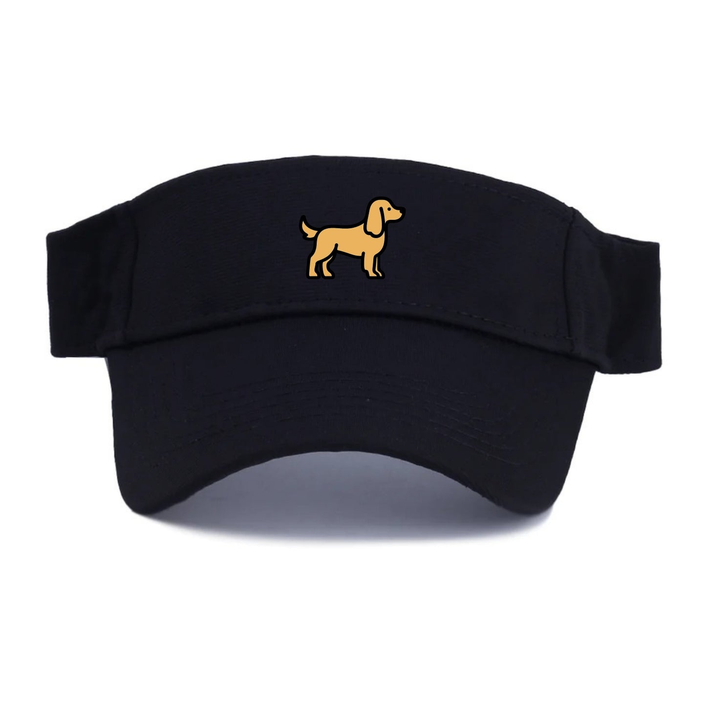 Cocker Spaniel - Golden colored flat side profile - Visor - Black