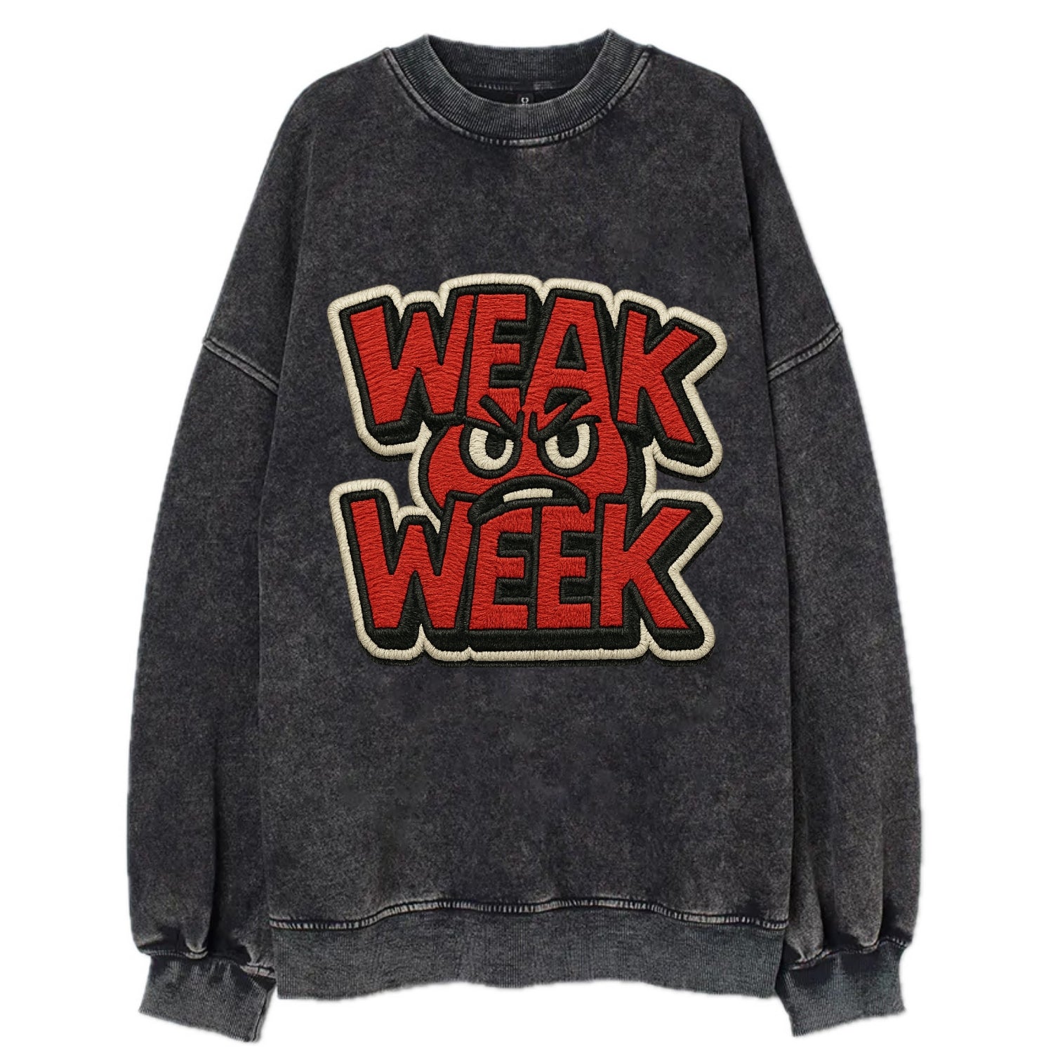WEAK;WEEK WARRIOR Monday Blue Cap - Vintage Sweatshirt - Black