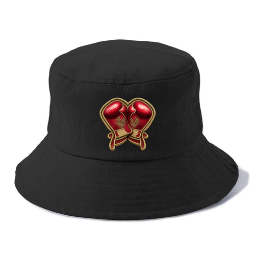 BOXING GLOVES - red boxing gloves crossed in crimson and - Bucket Hat